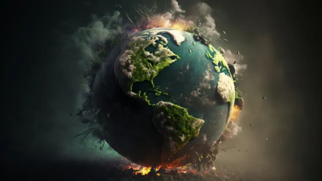earth burning